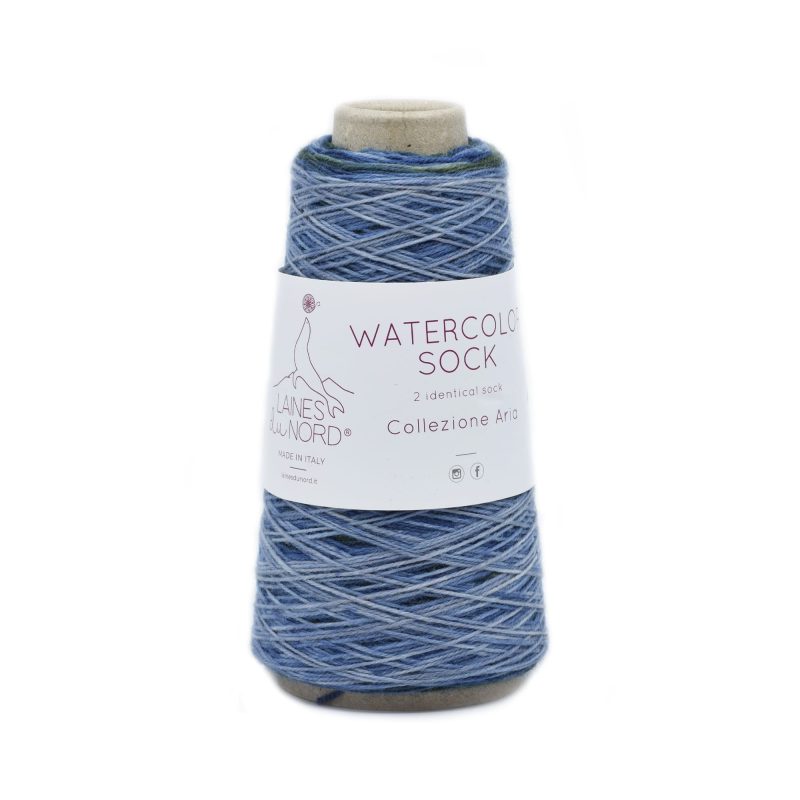 yarn laines du nord watercolor sock 100 brownbluegreenyellow 485633