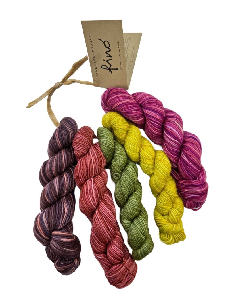 yarn manos del uruguay fino mini skein set 26 daphne 157859